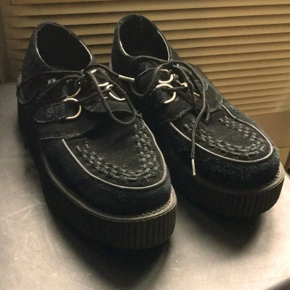 tuk Shoes Tuk Black Suede Viva Mondo Creepers Size Us Mens